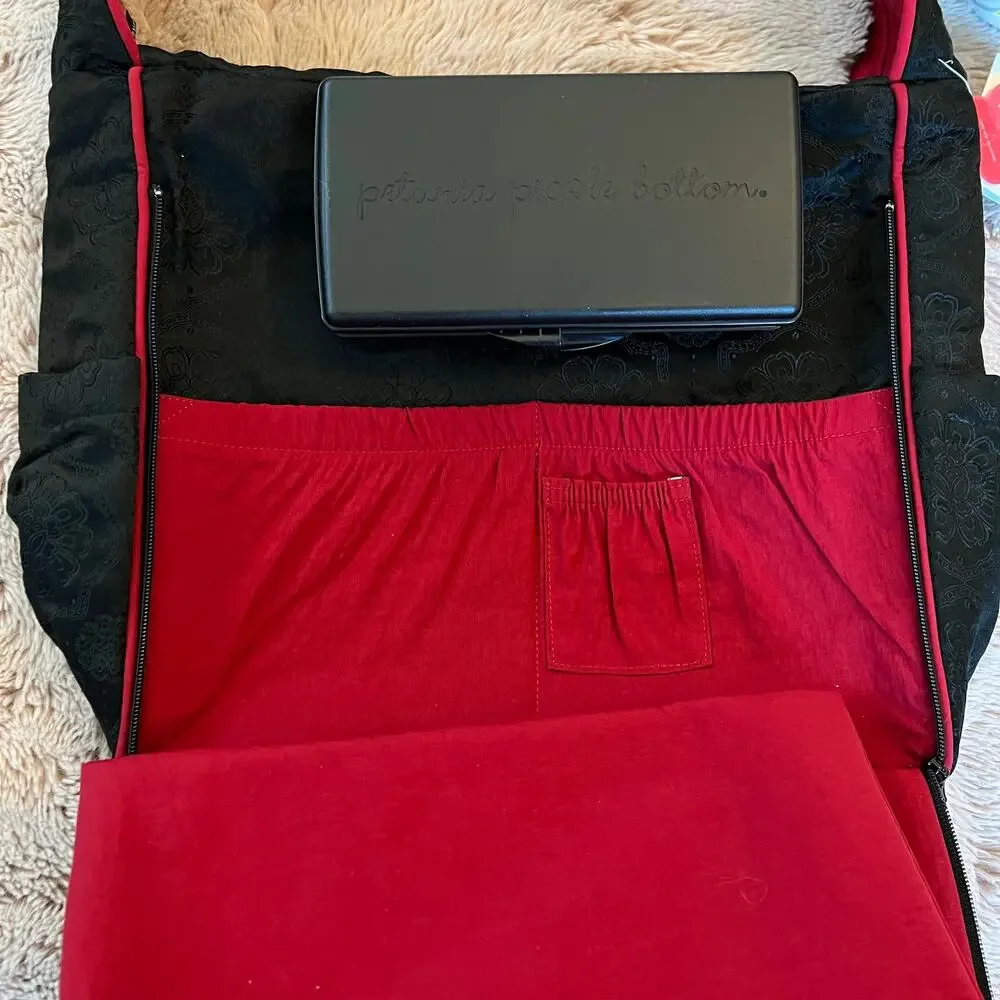 NWT Petunia Pickle Bottom Red and Black Diaper Shoulder Crossbody Bag